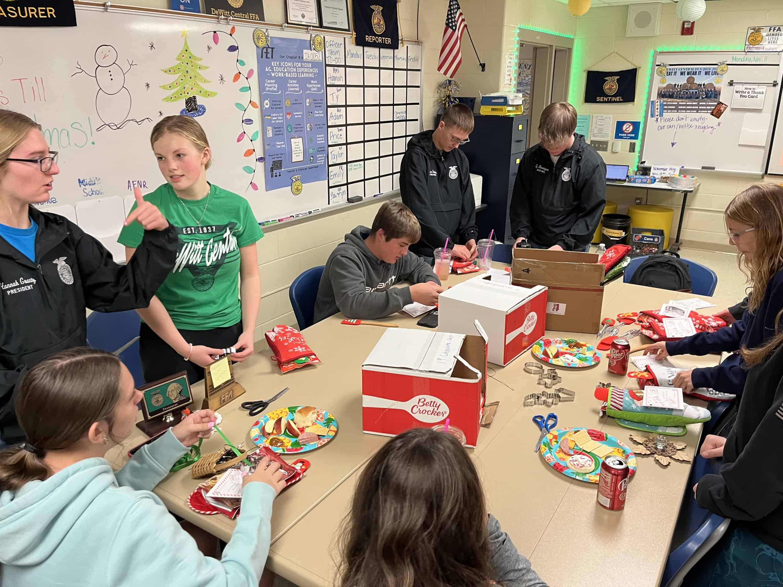 DeWitt Central FFA ‘Bakes’ a Difference With Christmas Cookie Kits
