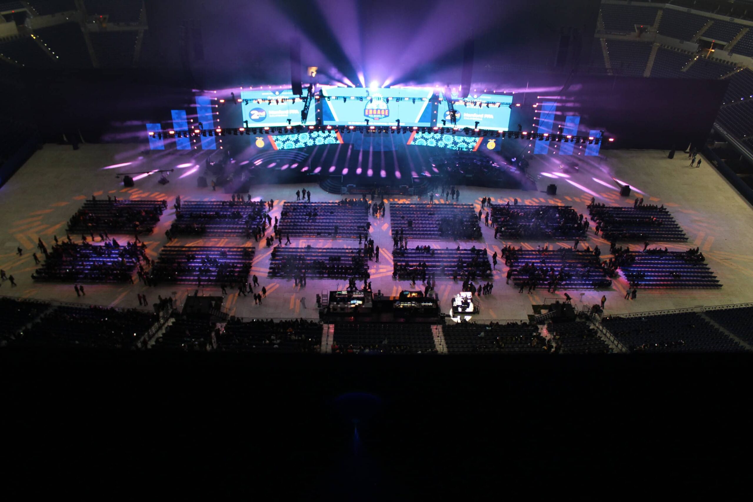 The Stage of National FFA Convention from the Press Box.