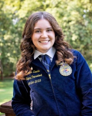 The 2024-25 California FFA State President, Camille Zavala. Photo courtesy of Merced FFA.