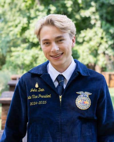 The 2024-25 California FFA State Vice President, John Dein. Photo courtesy of Merced FFA.