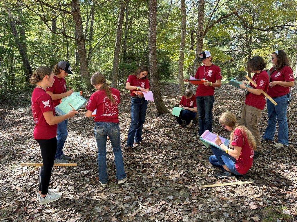 The 2024-25 senior and junior High Rock FFA forestry teams.