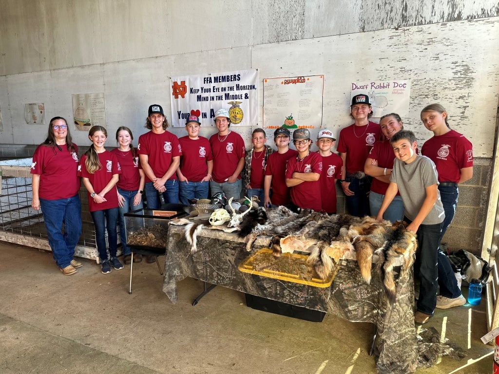 High Rock FFA members host an interactive wildlife booth during the Davidson County Fair.