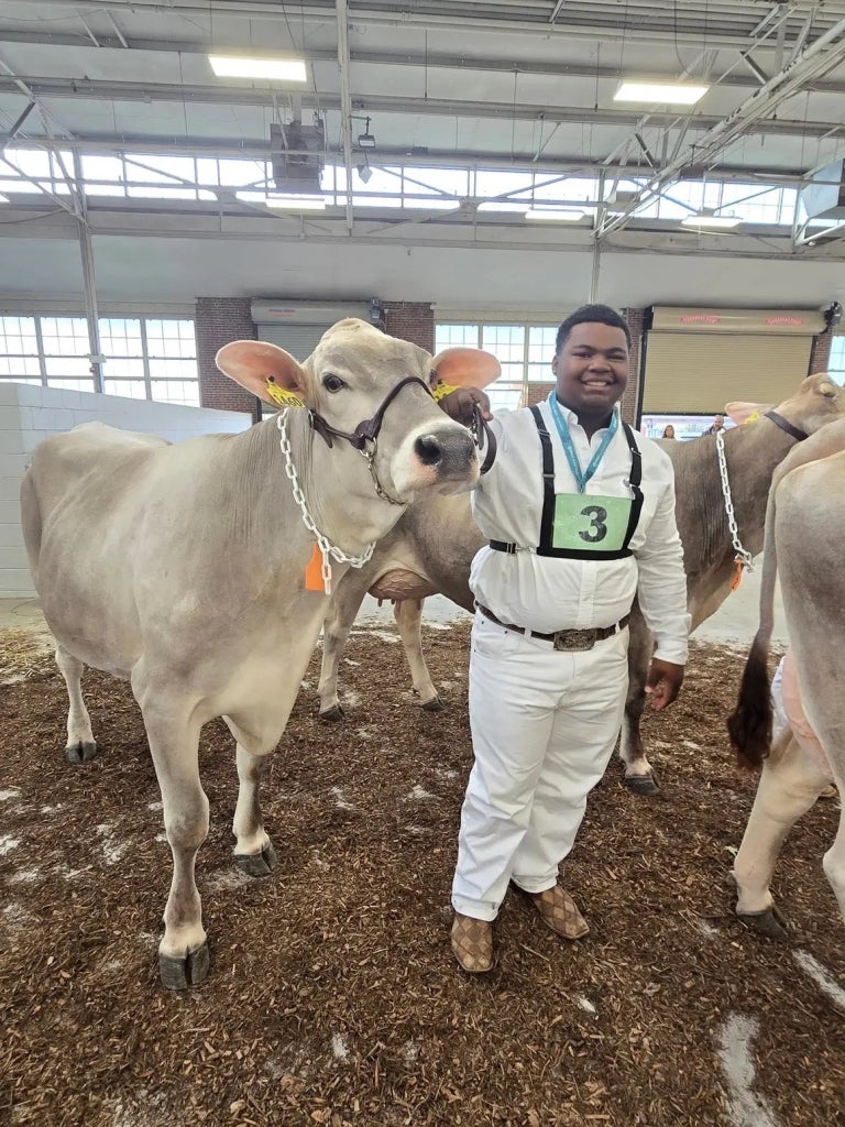 TyMere Morton before his national Dairy Handler CDE competition.