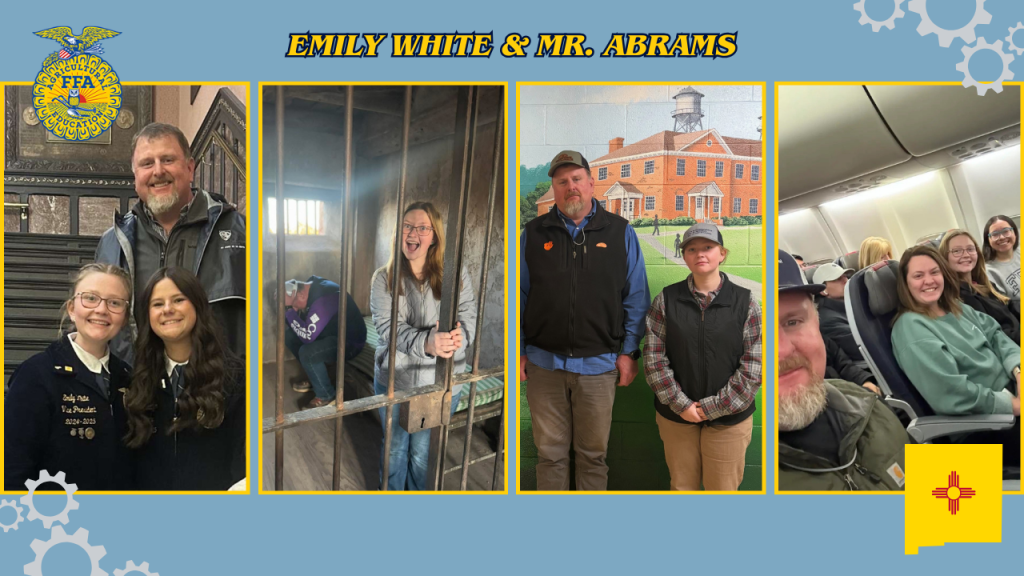 A collage of Mr. Abrams and Emily White.