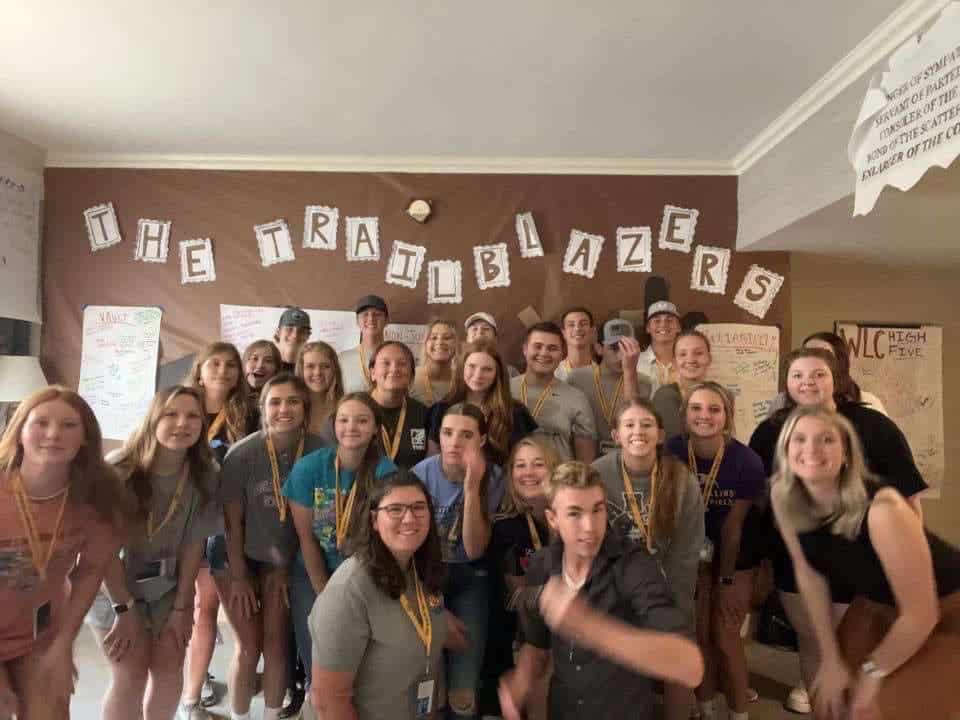 Cale Williams with his community group at WLC.