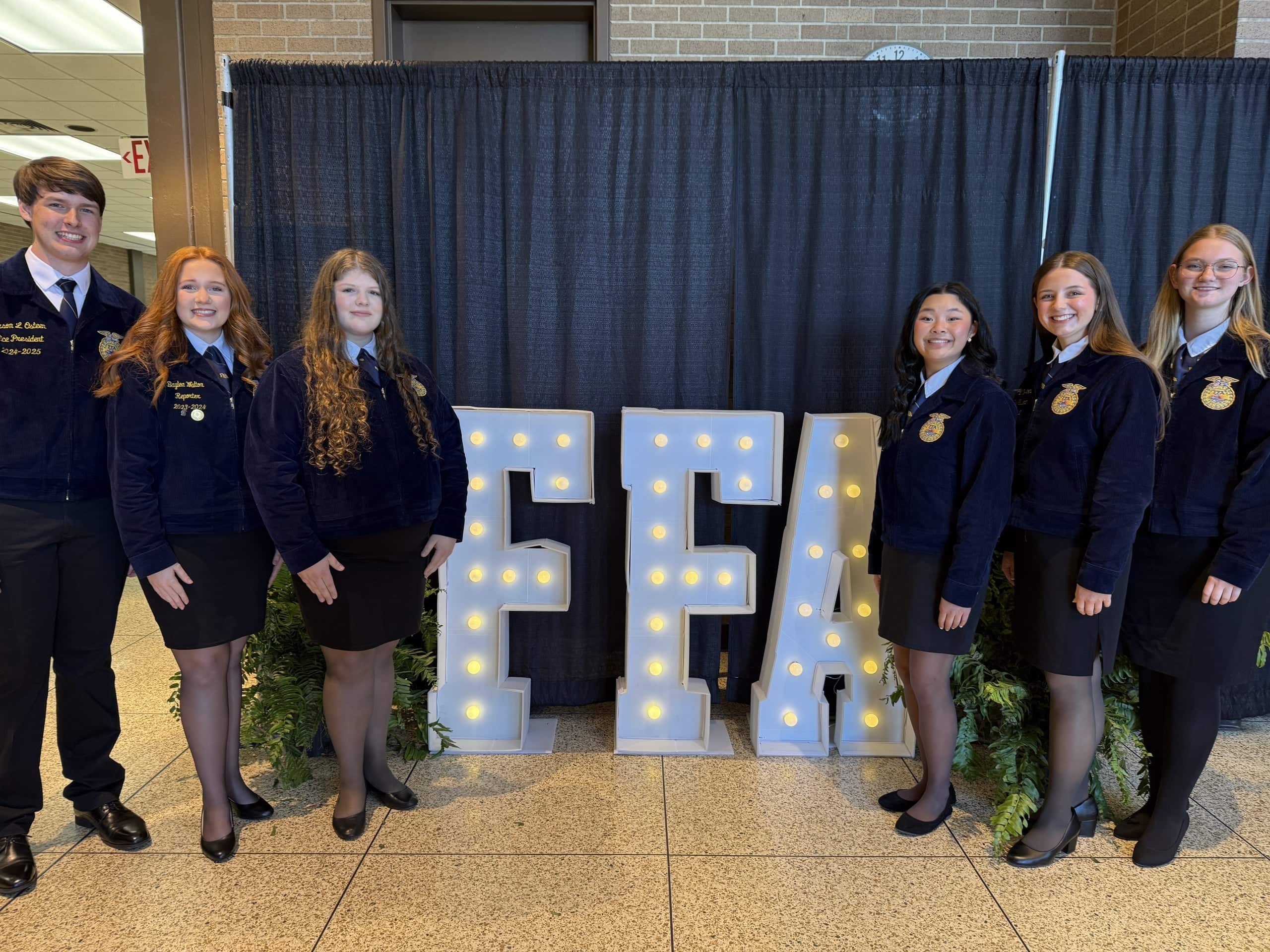 The 2025-26 West Tennessee FFA Regional Officer Team.