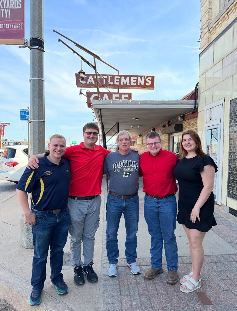 Mosbaugh (center) in Oklahoma for the National Soil Judging Contest.