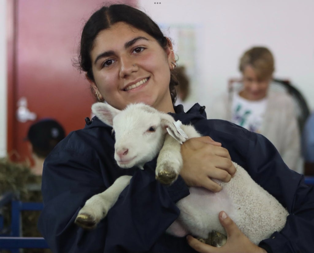 Mackenzie Hohrman, working at the Miracle of Birth Center during the 2025 Minnesota State Fair. 