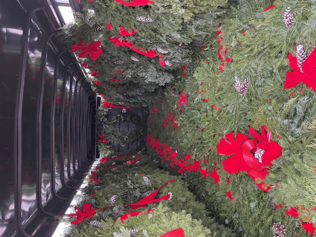 Bergmann’s Greenhouse wreaths are made in house and by hand.