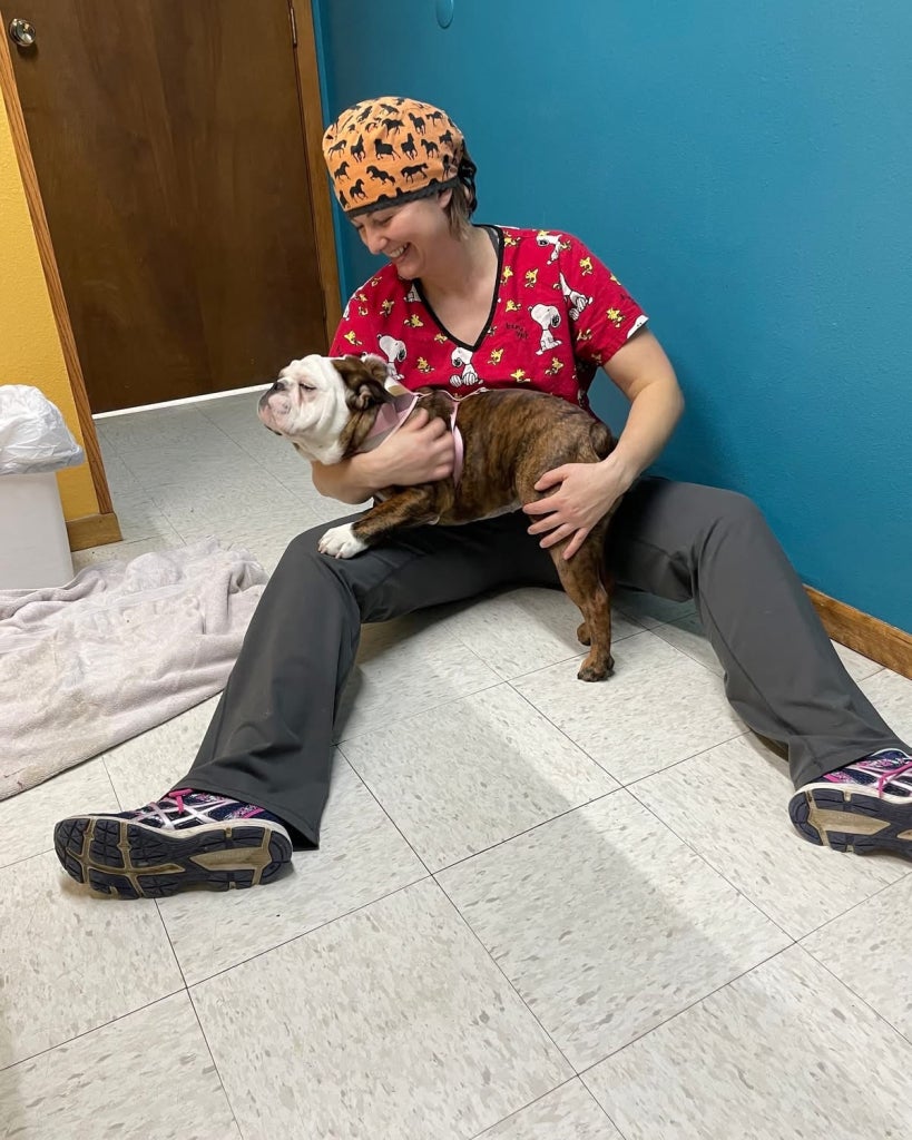 Dr. Carlson's passion for animal health led her to become a veterinarian. 