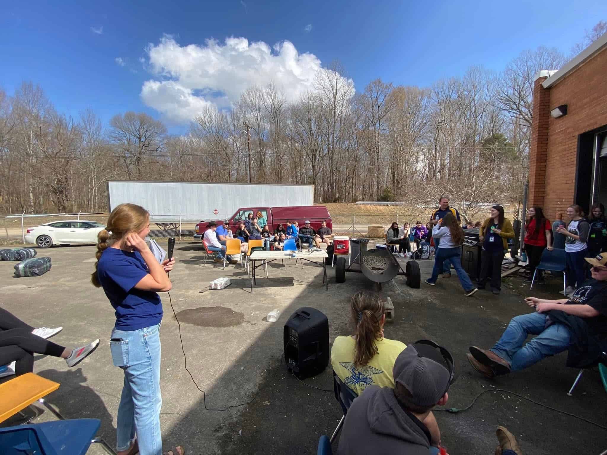 Green County FFA hosts a party and cookout in celebration of National FFA Week.