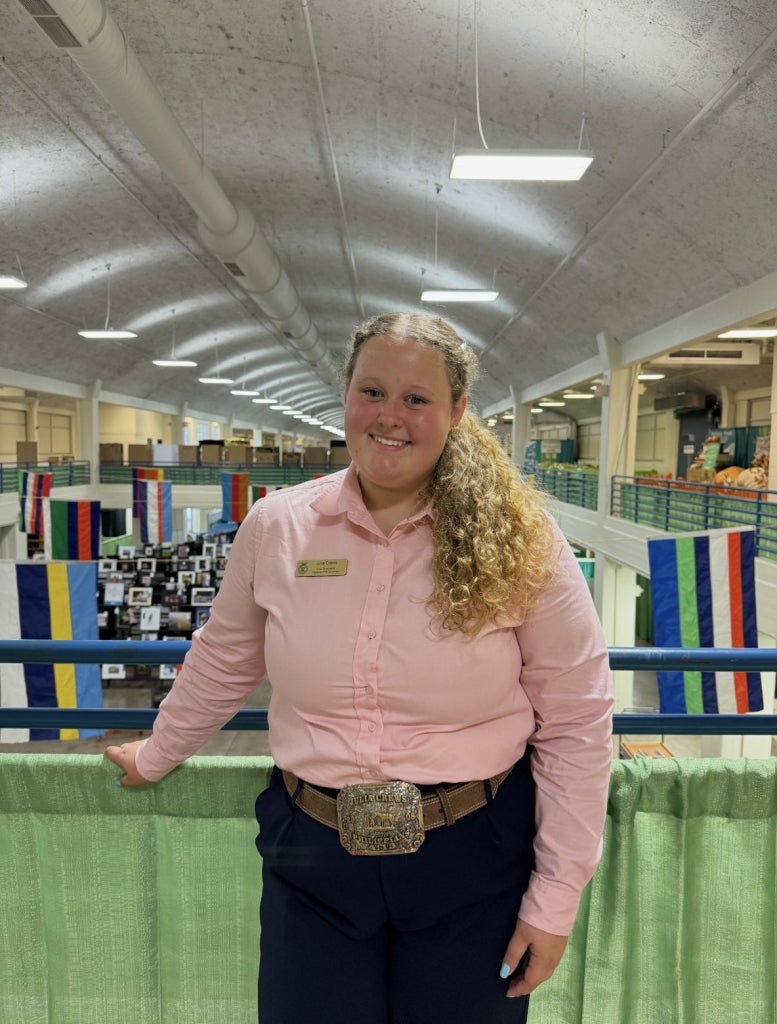 Julia Crews of Johnson County, Tenn., plans to pursue a future in agricultural education.