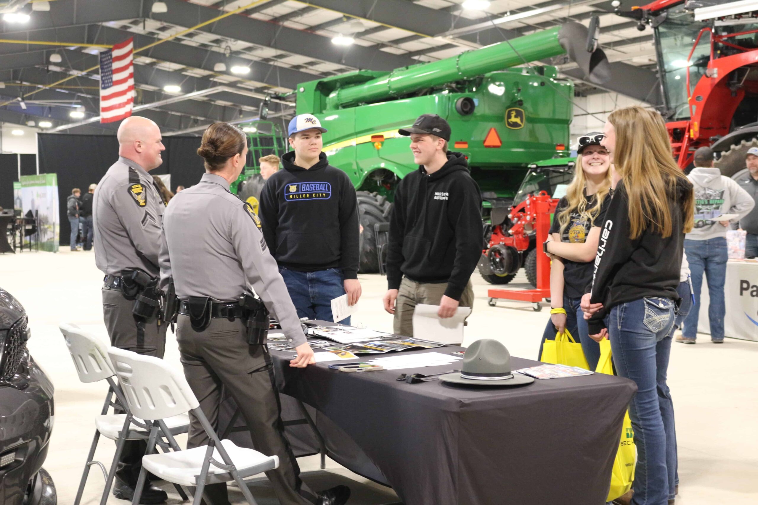 FFA members talk to presenters from the State Highway Patrol.