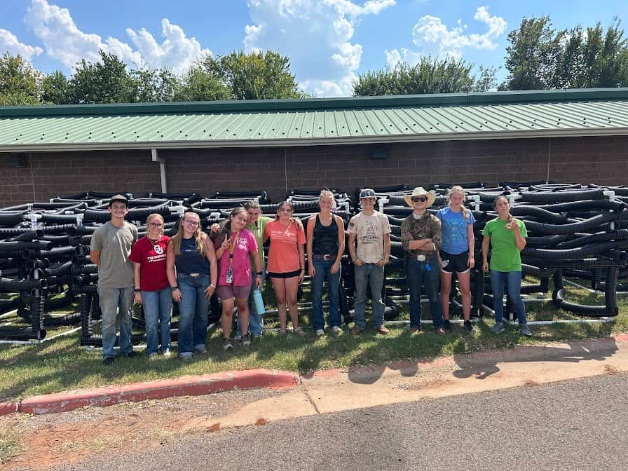 Edmond FFA Members Build Fish Habitats