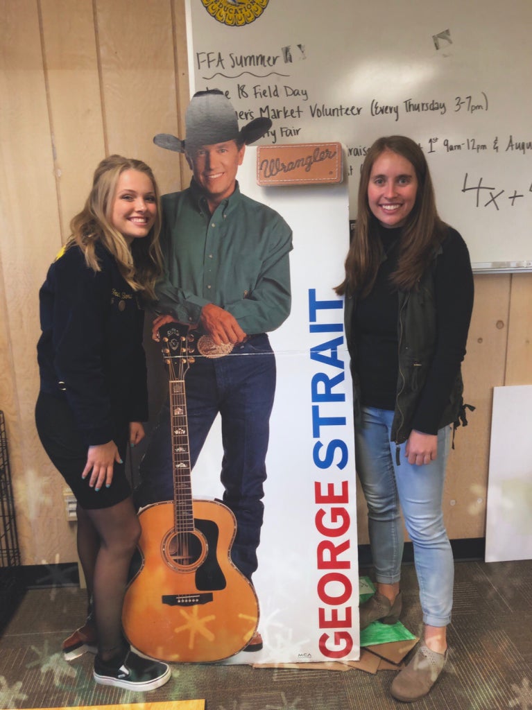Boren (left) with her advisor, Kaitlin Norton (right). 