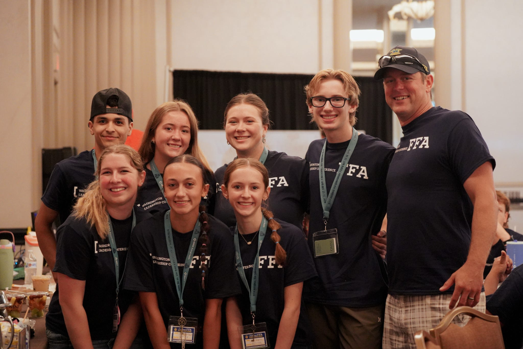 Kuennen and other FFA members at the Washington Leadership Conference, in Washington, D.C
